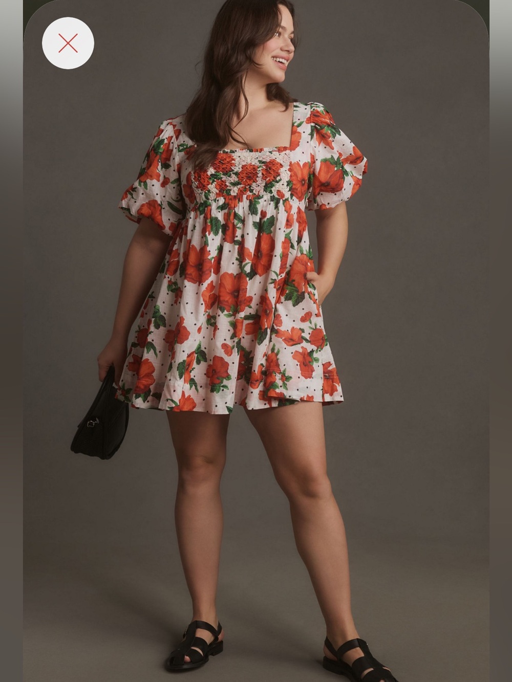 Maeve by Anthropologie Smocked Babydoll Dress